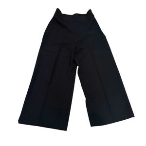 Zara Woman High Rise Wide Leg Ankle Trousers XS & S | Black Pull-On Pants